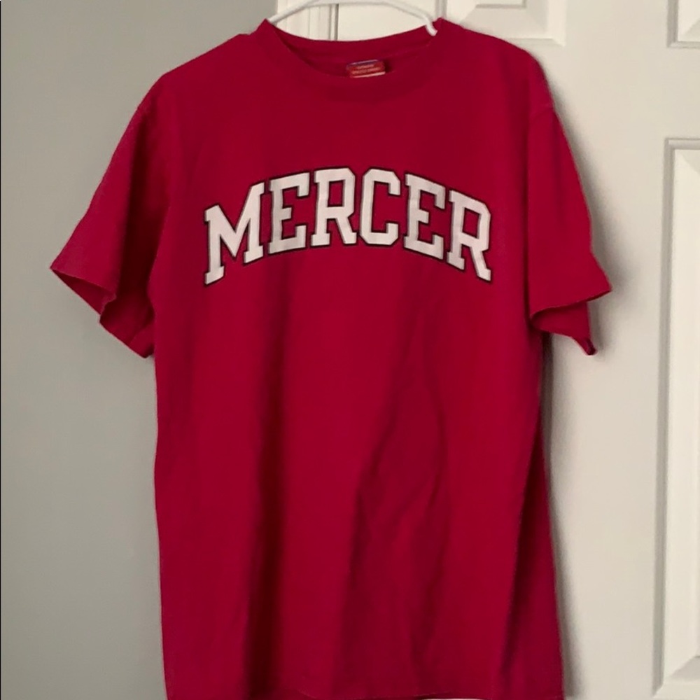 Champion vintage Mercer university shirt pink Sz L